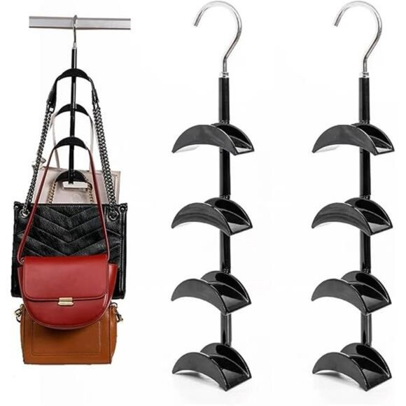 Closet purse organizer hooks 360 rotation bag hanger holder handbag storage hook - Picture 7 of 7